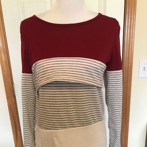 Nursing long sleeved top
